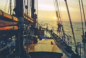 Die „CONCORDIA" im Abendlicht