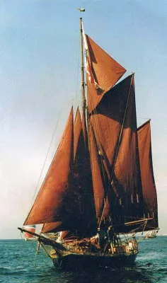 Die Galiot „CONCORDIA" unter Segeln